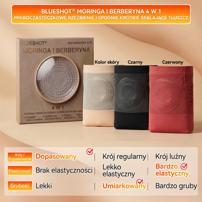 𝟐𝟎𝟐𝟔 NOWOŚĆ 🔥🏆𝐁𝐋𝐔𝐄𝐒𝐇𝐎𝐓® Moringa & Berberine 4-w-1 Szorty Modelujące i Wspomagające Spalanie Tłuszczu z Mikrocząsteczkami