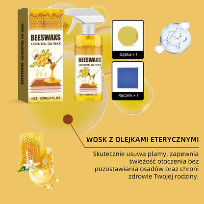 【Oficjalna Pielęgnacja Domu】✨ WoodGlow Pro · Naturalny wosk pszczeli do regeneracji 3w1 · Błyskawiczne usuwanie rys i tarcza antykurzowa do wszystkich powierzchni drewnianych — Nietłusta formuła roślinna, długotrwały połysk i ochrona w kilka sekund!