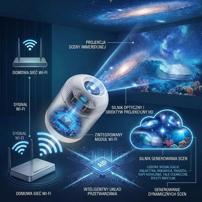 🌌 🧸 Projektor lampek nocnych Comauo® — Inteligentne, dynamiczne światło 5D do sypialni i pokoju dziecięcego