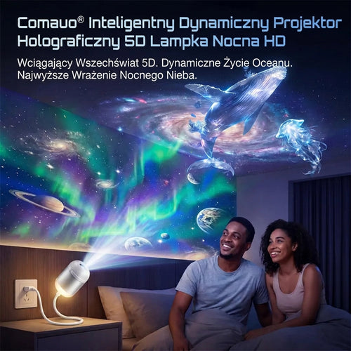 🌌 🧸 Projektor lampek nocnych Comauo® — Inteligentne, dynamiczne światło 5D do sypialni i pokoju dziecięcego